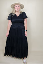 Taylor Dress in Black Dress Mikarose- Tilden Co.