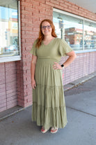 Taylor Dress in Georgian Green maxi dress Mikarose- Tilden Co.