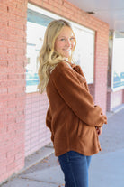 Teddy Sherpa Jacket in Espresso    Shacket Mikarose- Tilden Co.