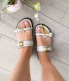 Tess Sandal in Cream 130 Sandals Naughty Monkey- Tilden Co.
