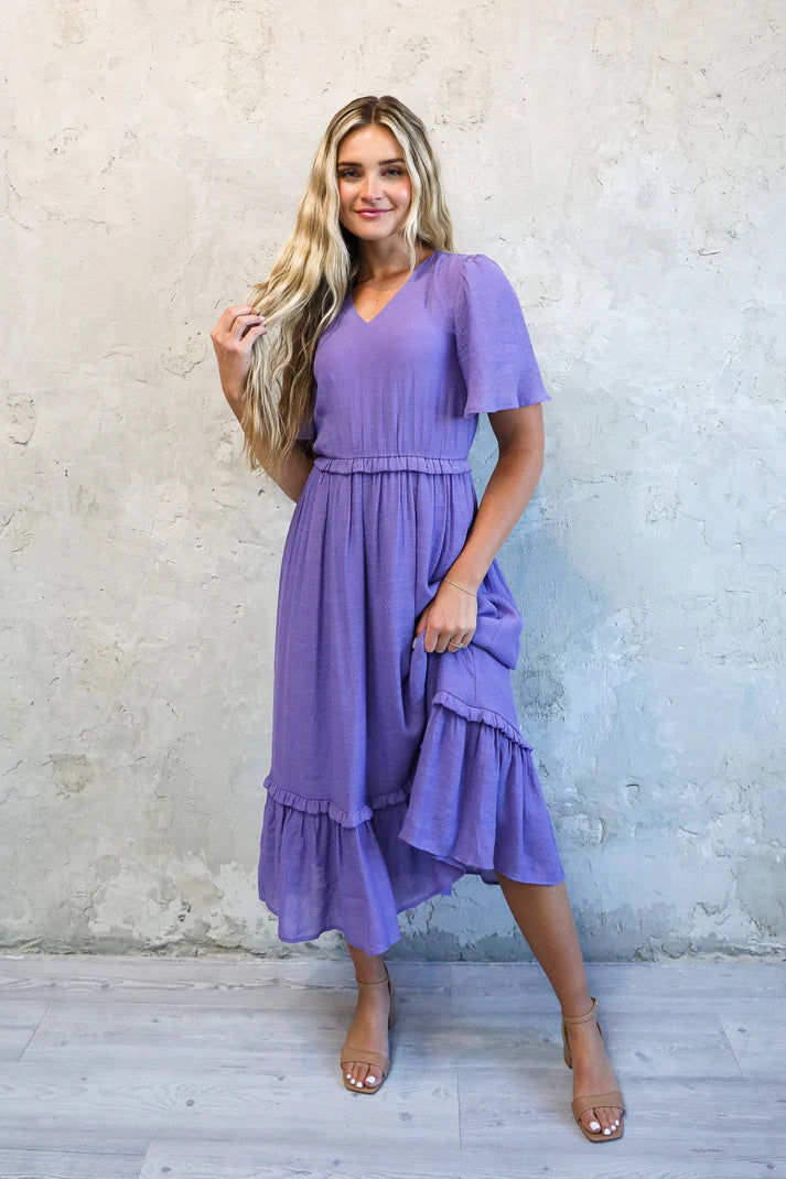 Tess Dress in Ultra Purple    Dress Mikarose- Tilden Co.