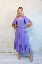 Tess Dress in Ultra Purple    Dress Mikarose- Tilden Co.