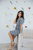 The Manhatten in Sunflower Gingham    Knee Length Dress Mikarose- Tilden Co.