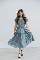 The McCall Dress in Lagoon Serenity    Midi Dress Mikarose- Tilden Co.