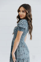 The McCall Dress in Lagoon Serenity    Midi Dress Mikarose- Tilden Co.