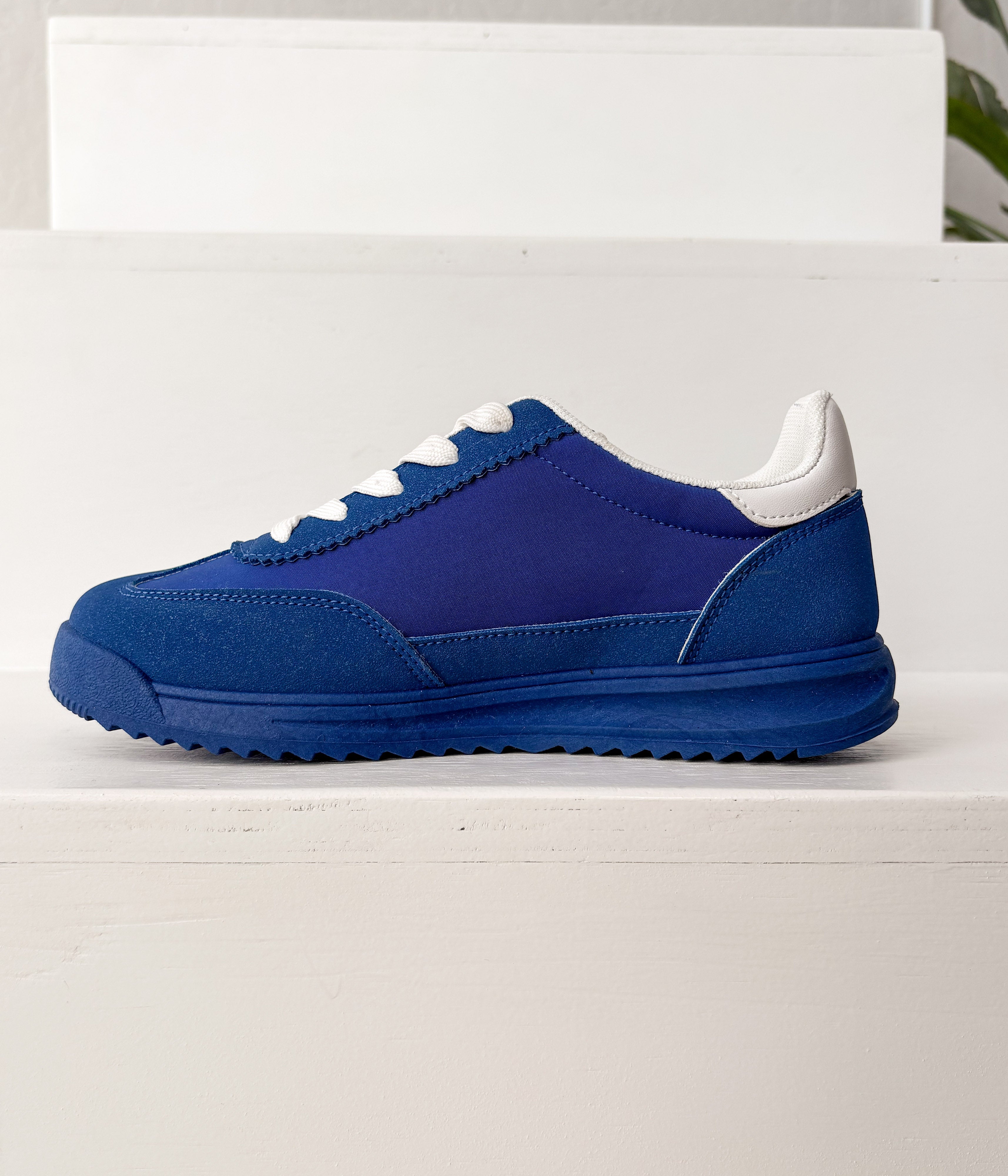 Tokyo Dual Stripe Sneakers in Blue 120 Sneakers Naughty Monkey- Tilden Co.