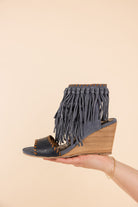True Fringe Wedge in Denim 140 Wedges Naughty Monkey- Tilden Co.