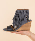 True Fringe Wedge in Denim 140 Wedges Naughty Monkey- Tilden Co.