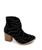 Twilight Studded Heeled Ankle Boot in Black    Shoes Ave Shops- Tilden Co.