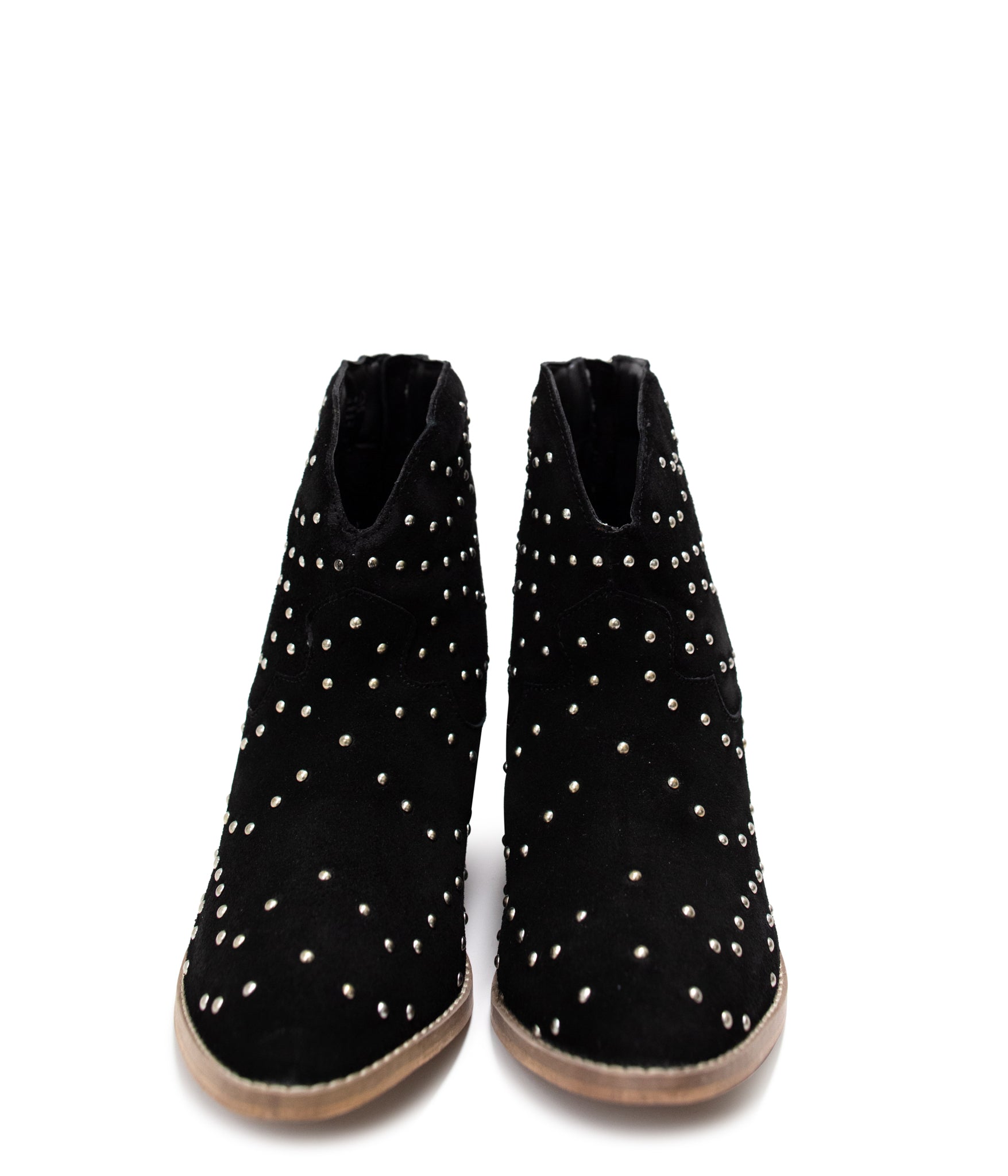 Twilight Studded Heeled Ankle Boot in Black 100 Western Boots Naughty Monkey- Tilden Co.