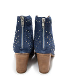 Twilight Studded Heeled Ankle Boot in Denim    Shoes Ave Shops- Tilden Co.