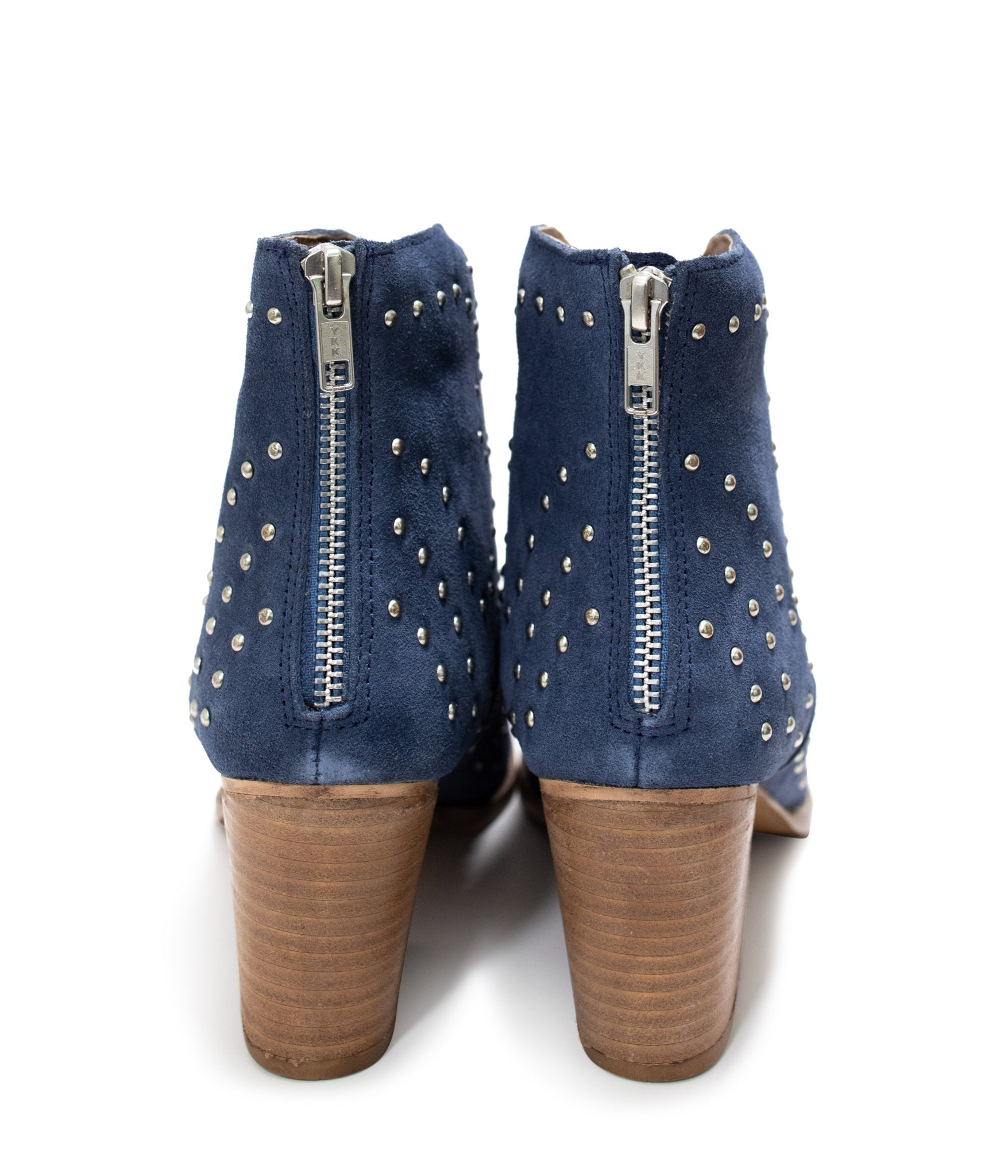 Twilight Studded Heeled Ankle Boot in Denim    Shoes Ave Shops- Tilden Co.