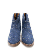 Twilight Studded Heeled Ankle Boot in Denim    Shoes Ave Shops- Tilden Co.