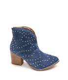 Twilight Studded Heeled Ankle Boot in Denim    Shoes Ave Shops- Tilden Co.