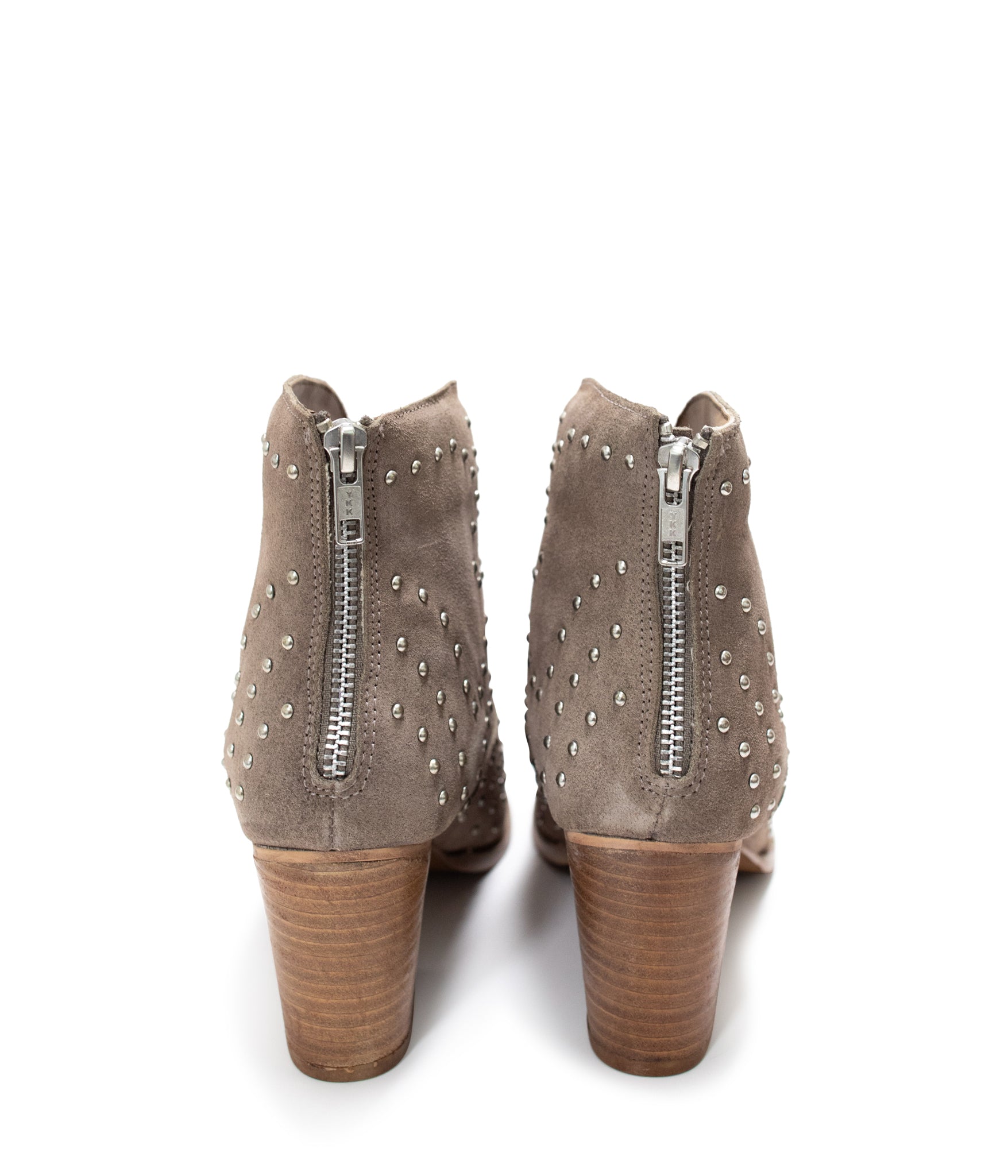 Twilight Studded Heeled Ankle Boot in Taupe    Shoes Ave Shops- Tilden Co.