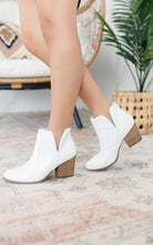 Fiera Glitter Booties in White 110 Fashion Boots Naughty Monkey- Tilden Co.