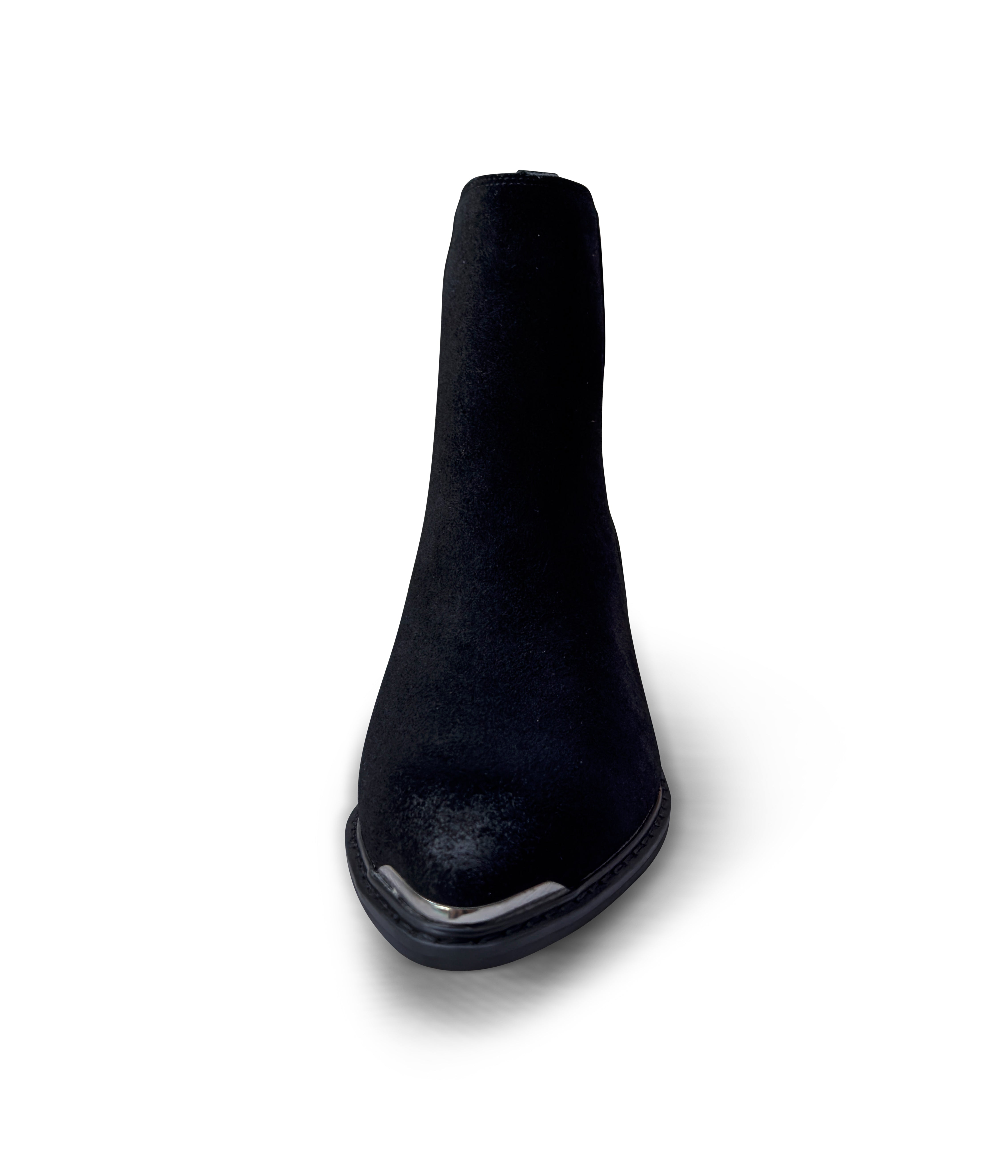 Wylie Suede Ankle Boot in Black 100 Western Boots Naughty Monkey- Tilden Co.