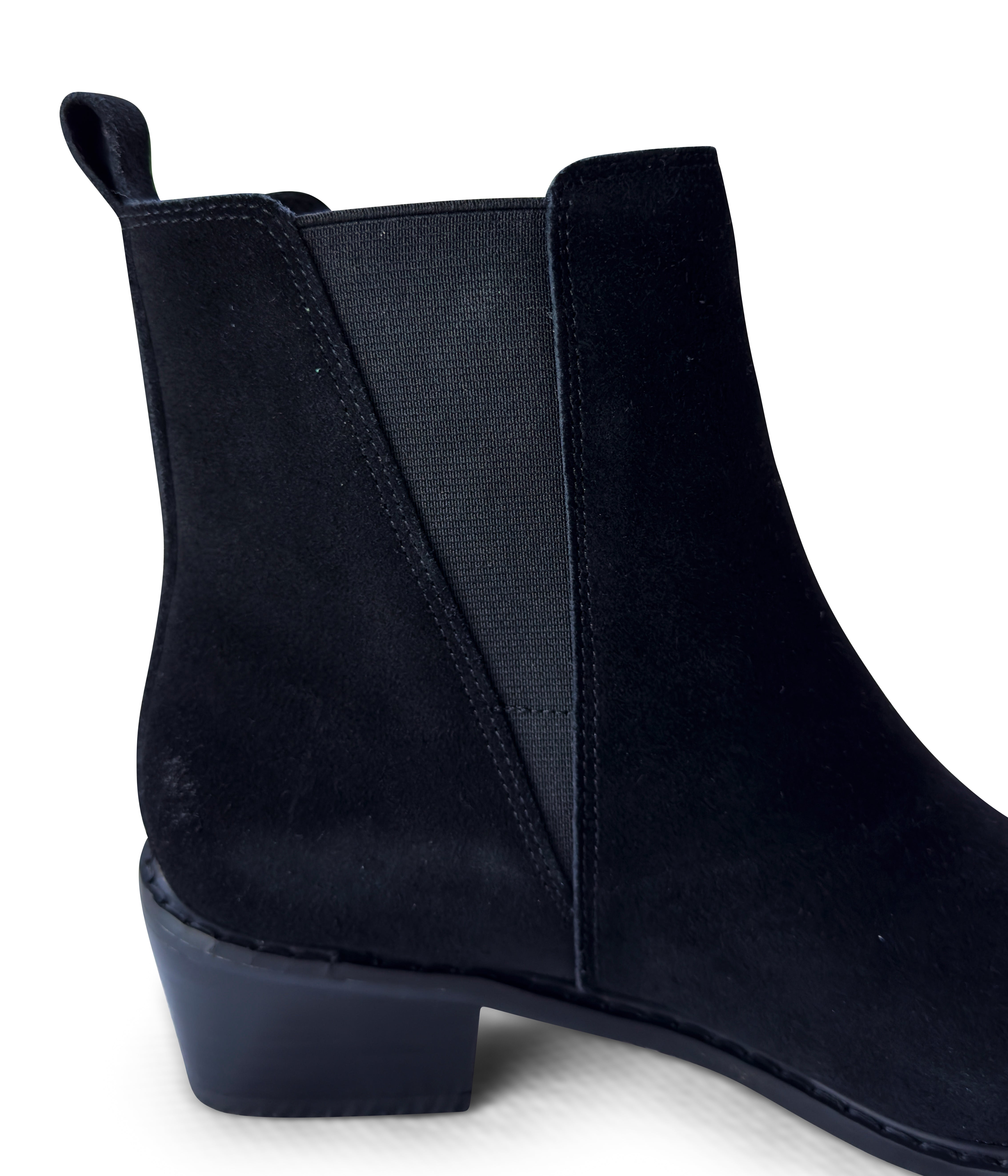 Wylie Suede Ankle Boot in Black 100 Western Boots Naughty Monkey- Tilden Co.