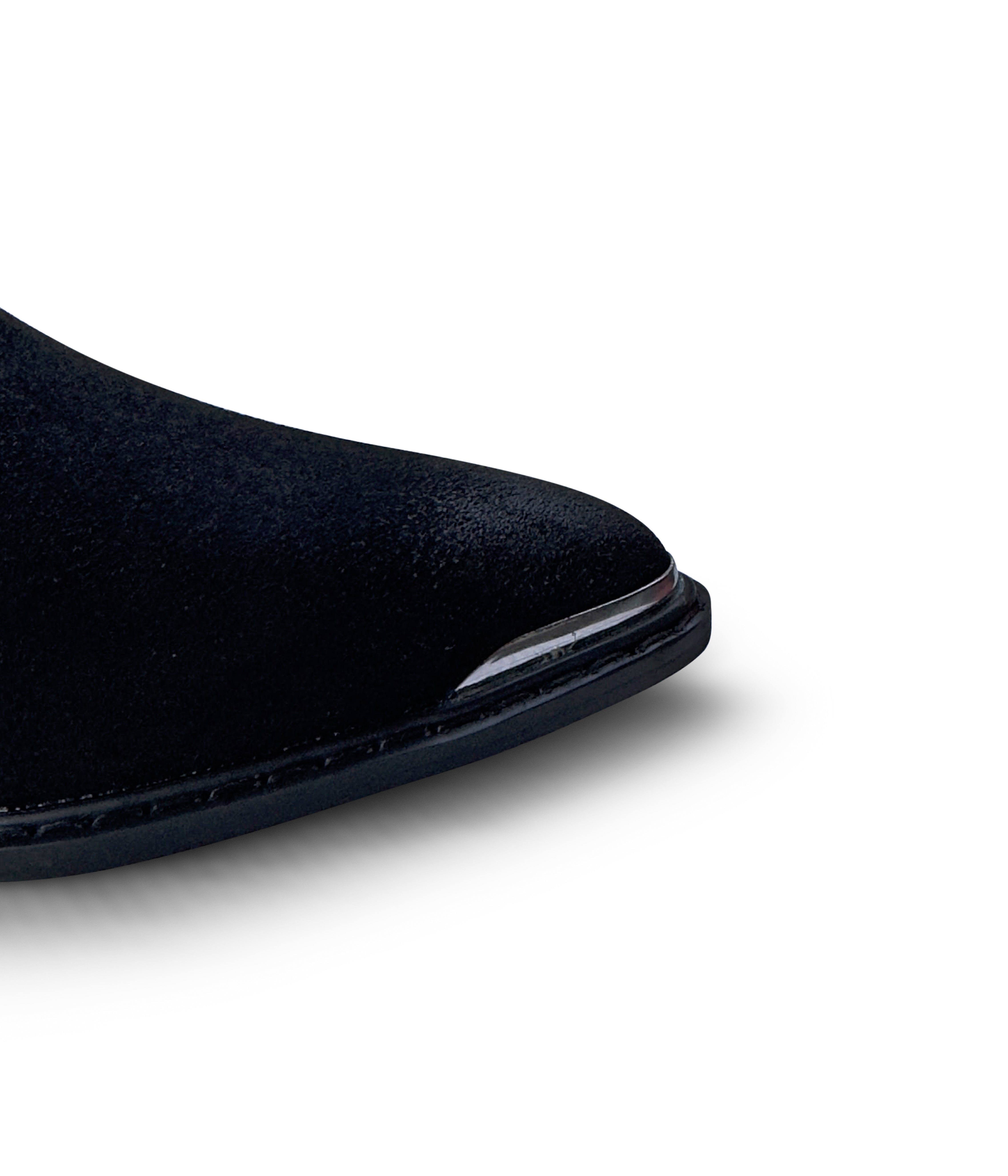 Wylie Suede Ankle Boot in Black 100 Western Boots Naughty Monkey- Tilden Co.