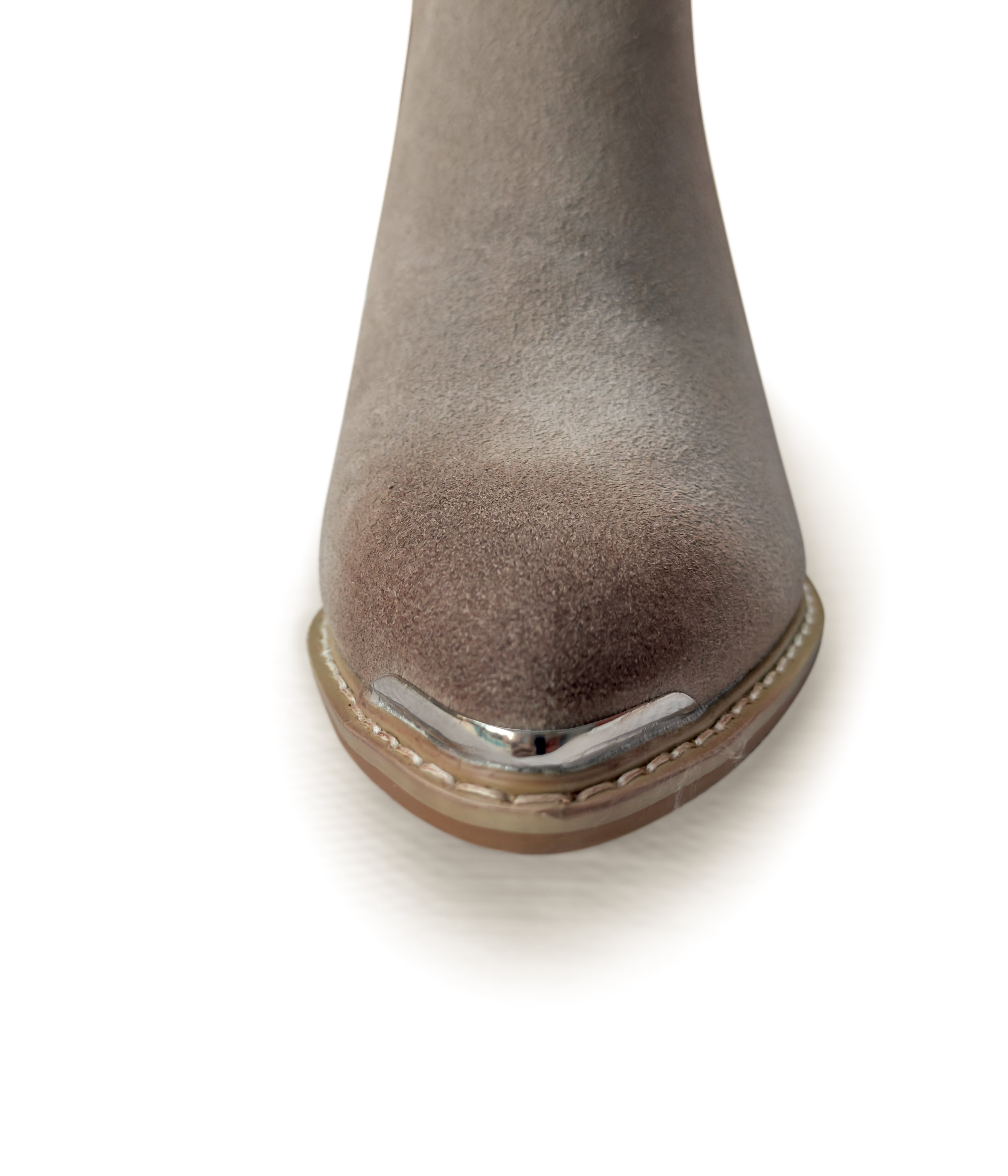 Wylie Suede Ankle Boot in Taupe 100 Western Boots Naughty Monkey- Tilden Co.