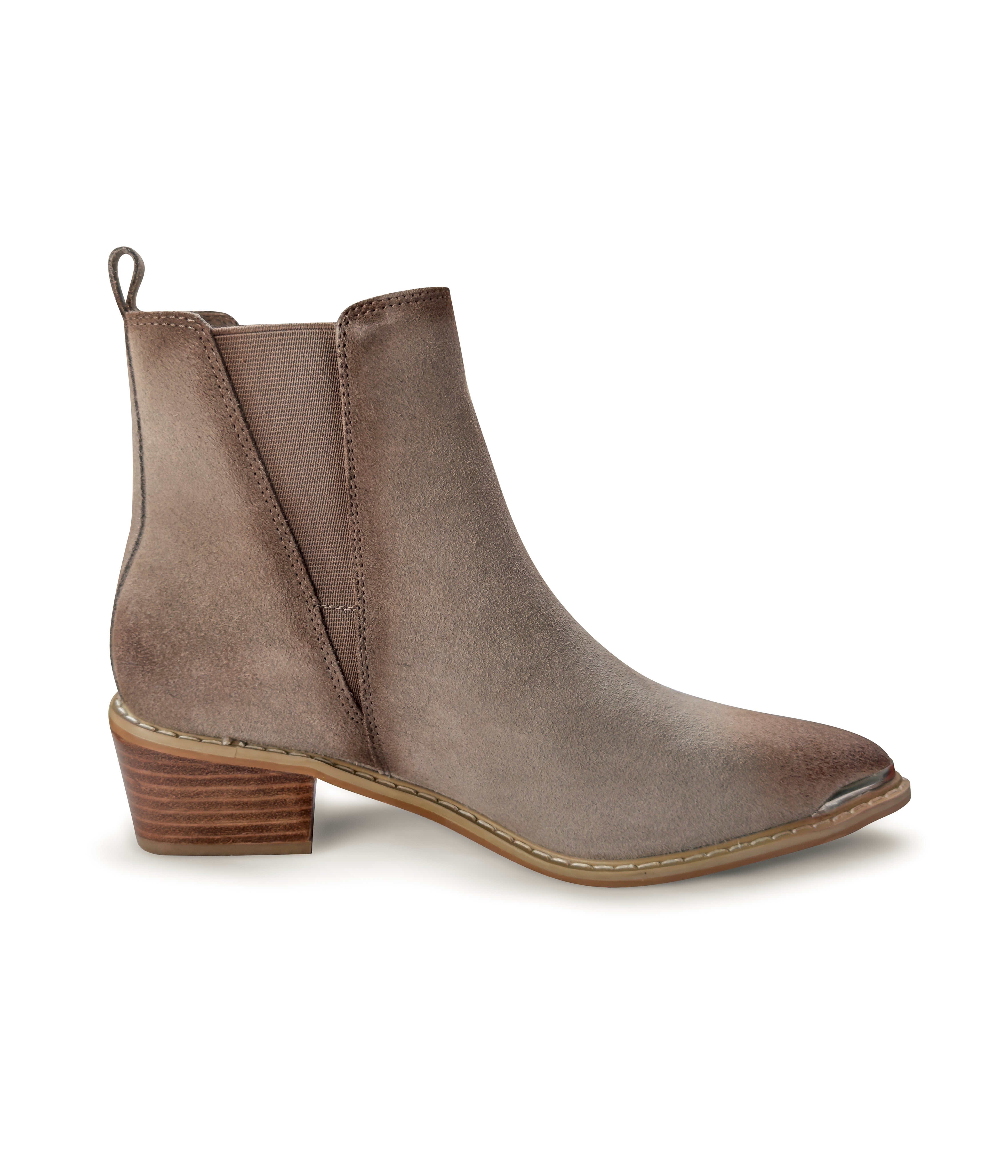 Wylie Suede Ankle Boot in Taupe 100 Western Boots Naughty Monkey- Tilden Co.