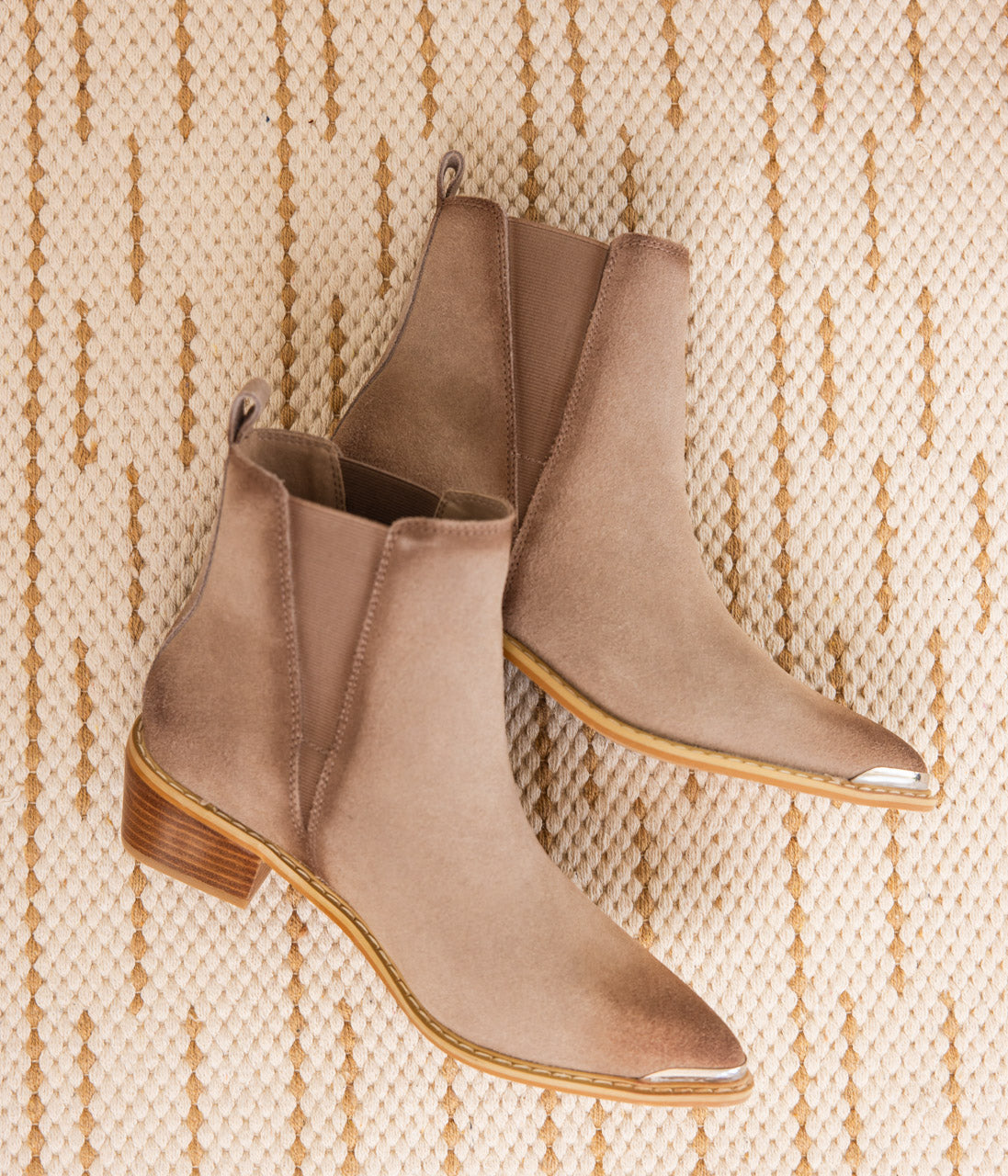 Wylie Suede Ankle Boot in Taupe 100 Western Boots Naughty Monkey- Tilden Co.