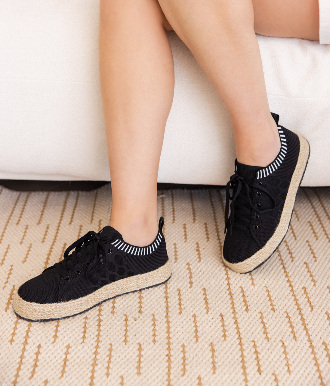 Yaras Sneakers in Black Shoes Ave Shops- Tilden Co.