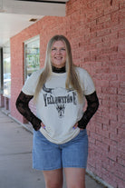 Mock Neck Lace Long Sleeve Top Layering Top Hem & Thread- Tilden Co.
