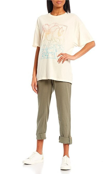 Linear Floral Graphic Tee    Shirts & Tops Roxy- Tilden Co.