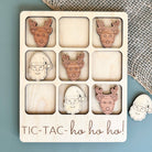 Christmas Holiday Board Game - Tic-Tac-Toe Game: FINISHED - Smooth Clear Coat     Birch House Living- Tilden Co.