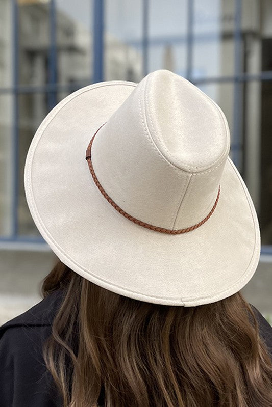 Vegan Suede Panama Hat Ivory Ivory  Hats Love and Thyme- Tilden Co.