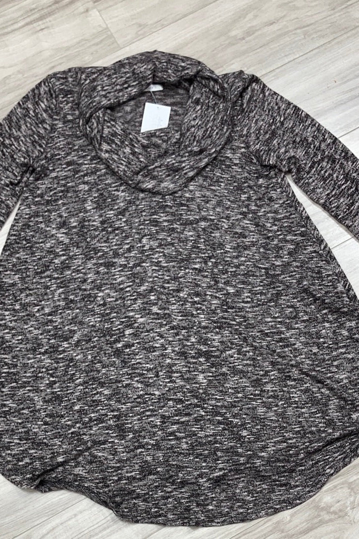 3/4 Sleeve Hacci Tunic Top in Brown - Plus - Final Sale    Shirts & Tops Reborn J Plus- Tilden Co.