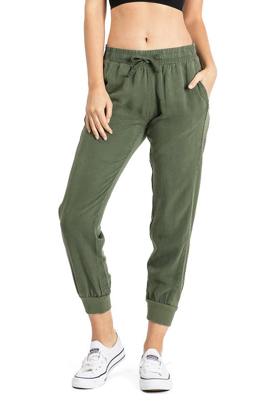 Sideline Joggers in Olive    joggers Lana Roux- Tilden Co.