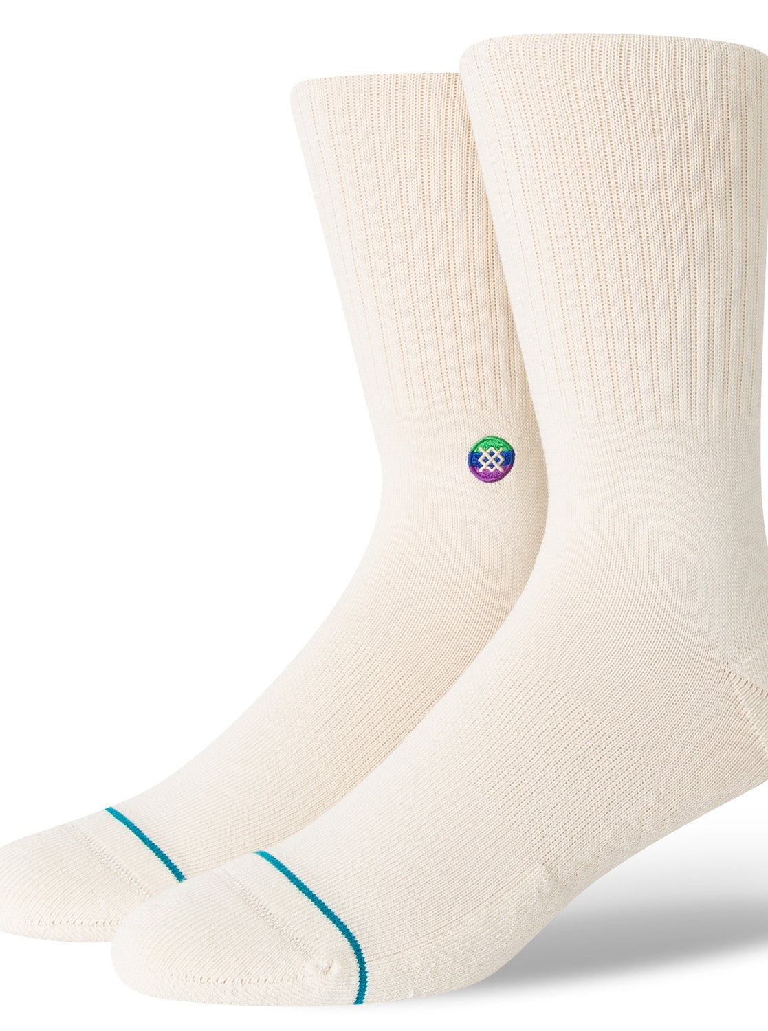 Stance Icon Crew Socks Small (Men 3-5.5 / Women 5-7.5) / White Small (Men 3-5.5 / Women 5-7.5) White socks Stance- Tilden Co.