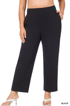 7/8 Length Stretch Pull-On Dress Pants - Plus Size- Final Sale    Pants Zenana- Tilden Co.