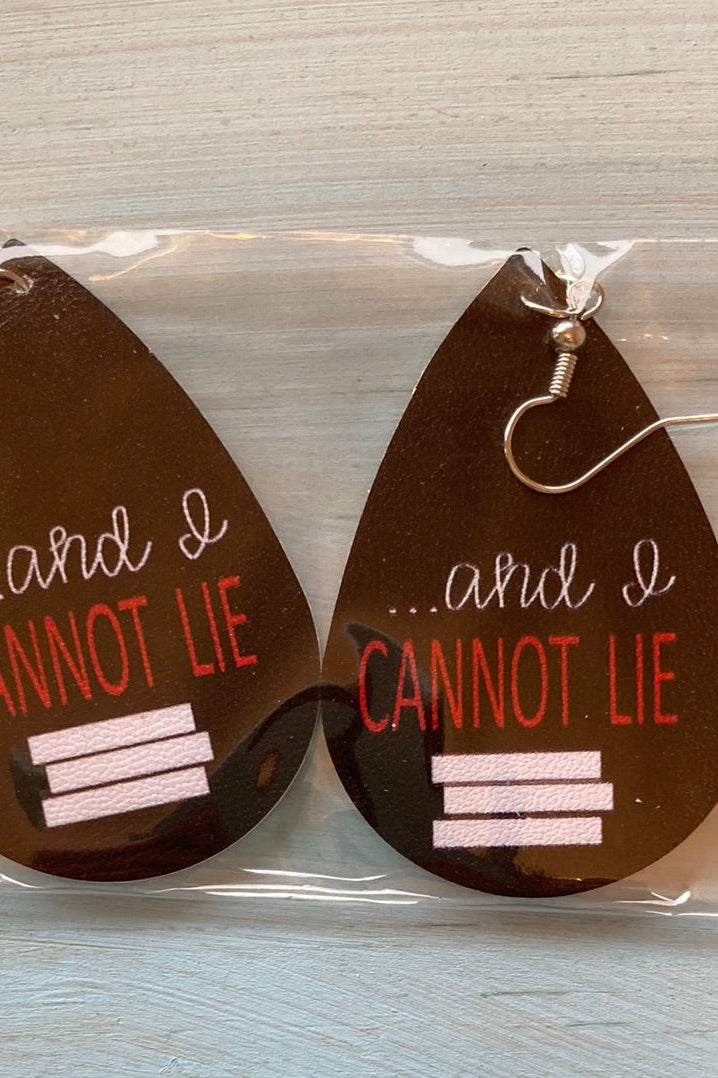 And I Cannot Lie Faux Leather Earrings    Earrings Daydreamer Creations- Tilden Co.