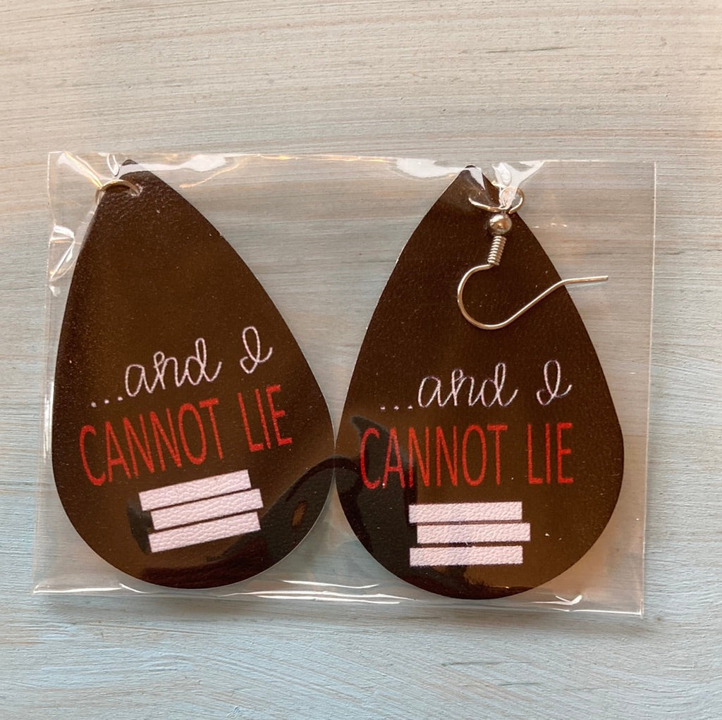 And I Cannot Lie Faux Leather Earrings    Earrings Daydreamer Creations- Tilden Co.