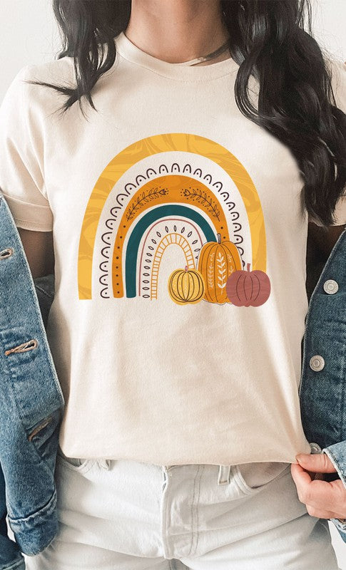 BOHO Fall Rainbow Graphic Tee - Final Sale    Shirts & Tops Kissed Apparel- Tilden Co.