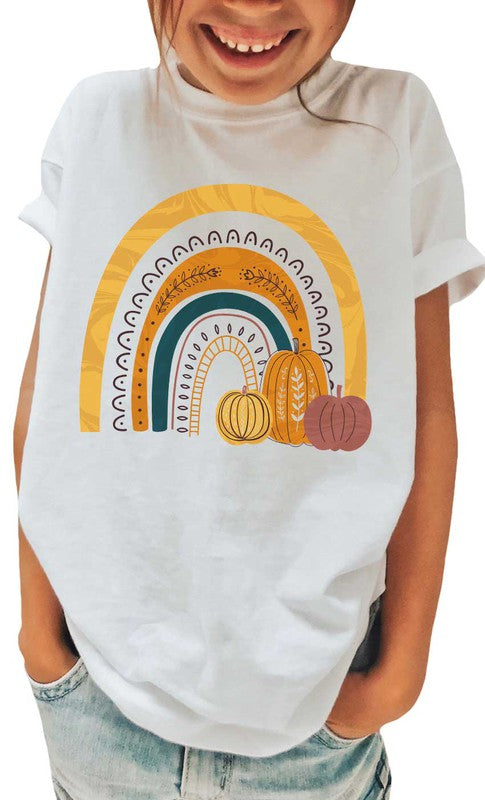 BOHO Fall Rainbow Kids Graphic Tee - Final Sale    Shirts & Tops Kids Kissed Apparel- Tilden Co.