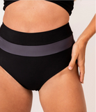 Black Colorblock Bottom (XL, XXL) - Final Sale Swim Bottom Nani- Tilden Co.