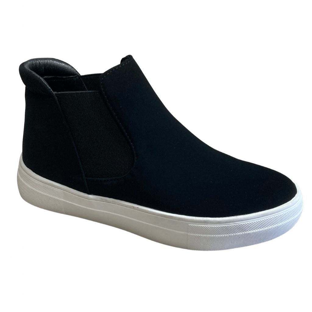 Boot Style Slip-On Shoe in Black Suede    Shoes Insignia Footwear- Tilden Co.