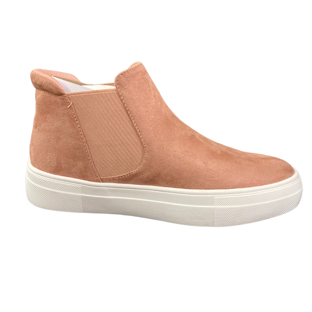 Boot Style Slip-On Shoe in Blush Suede    Shoes Insignia Footwear- Tilden Co.