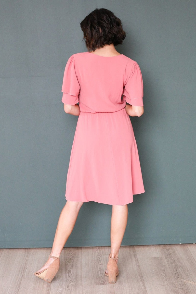 Claire Dress in Textured Coral - Final Sale (Sizes M and XXL)    mikarose dress Mikarose- Tilden Co.