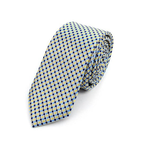 Diamond Woven Tie in Yellow Yellow Yellow  tie selini- Tilden Co.