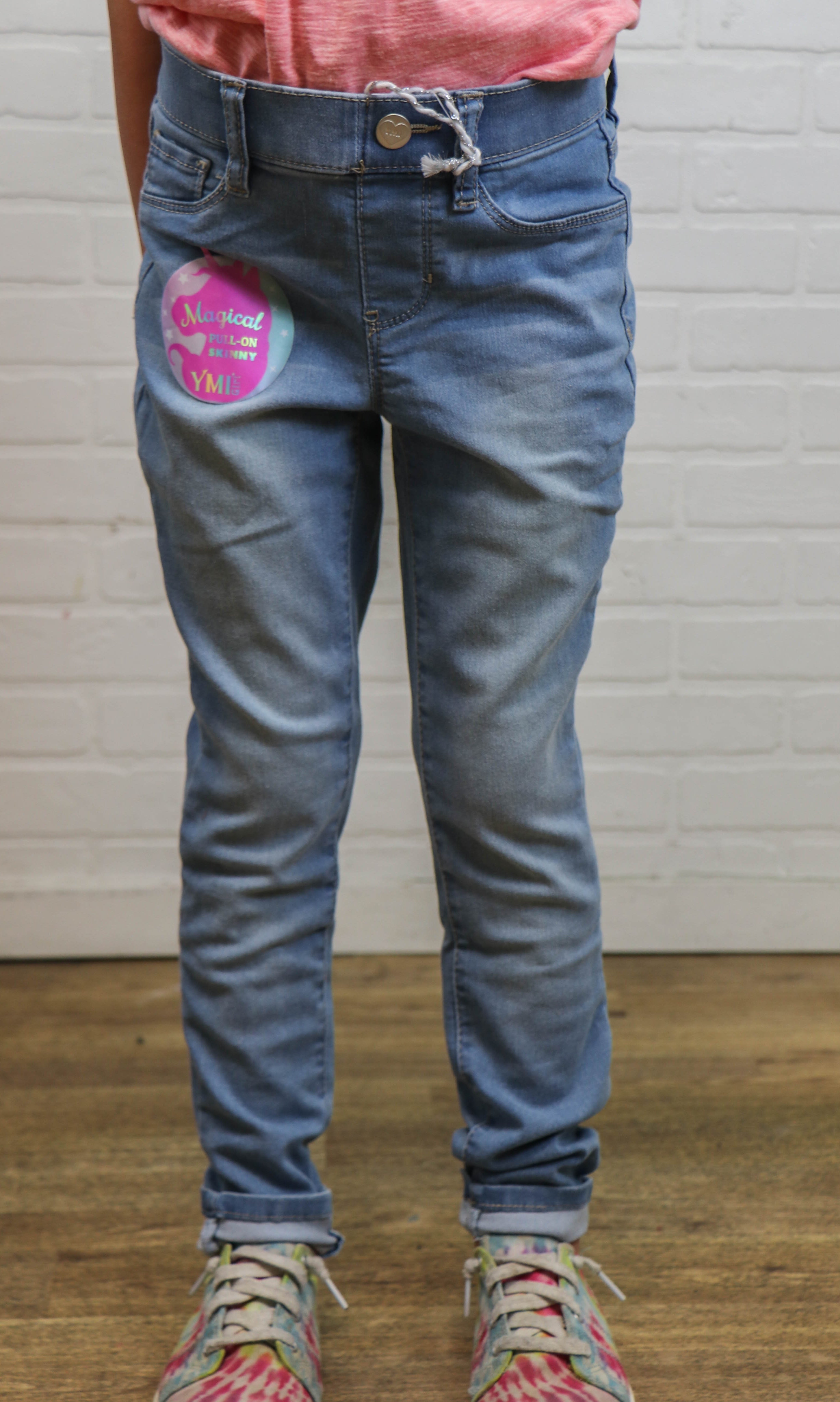 Girls Pull On Skinny Jeans - Extra Light Wash    Jeans YMI Jeanswear- Tilden Co.