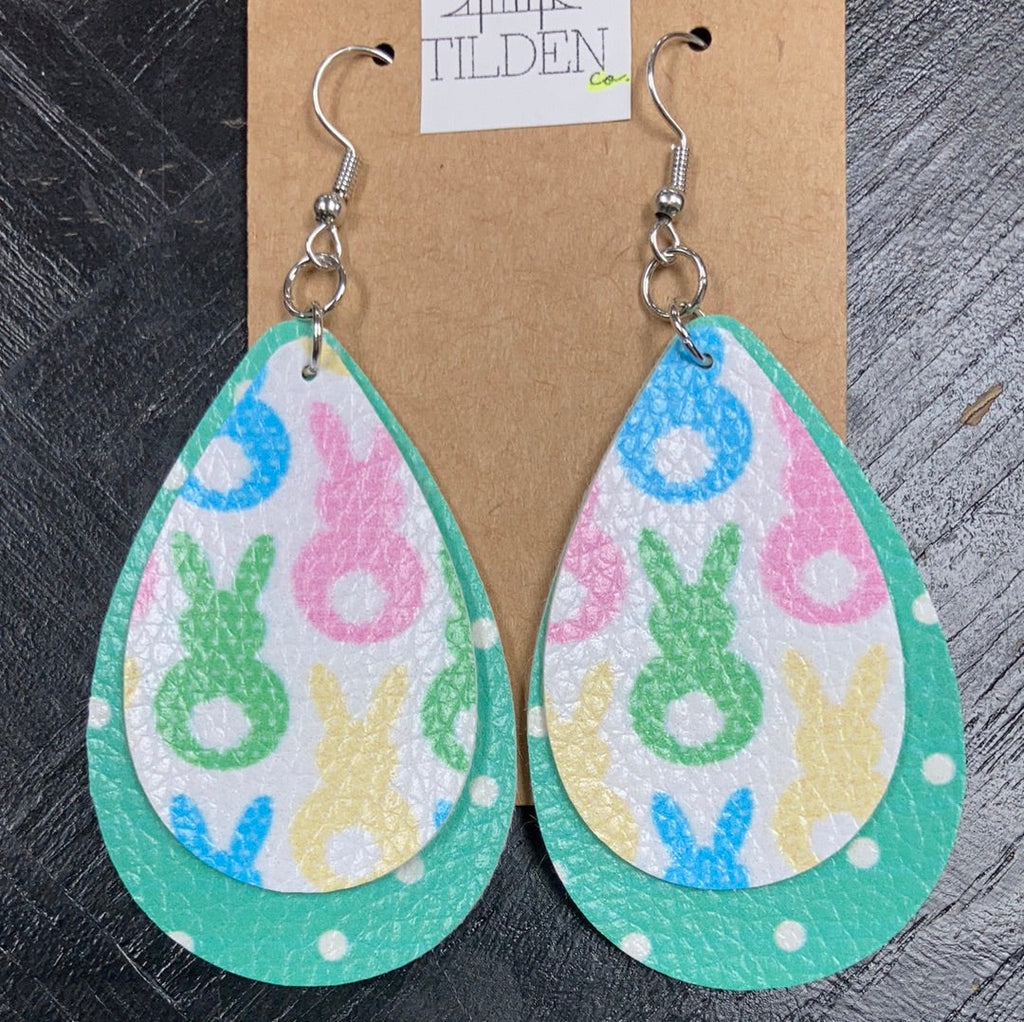 Green Bunny Earrings     Daydreamer Creations- Tilden Co.