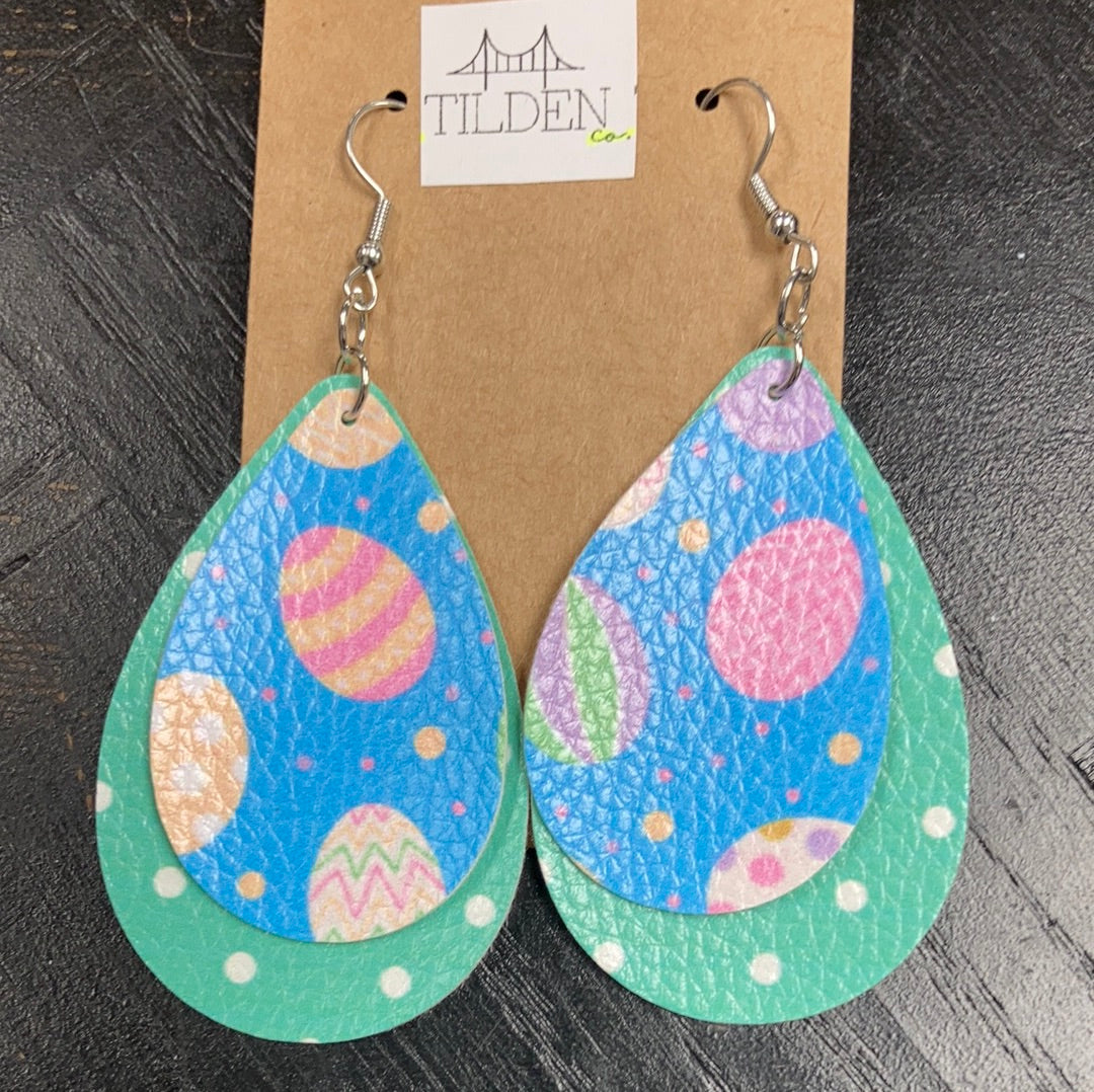 Green Easter Egg Earrings     Daydreamer Creations- Tilden Co.