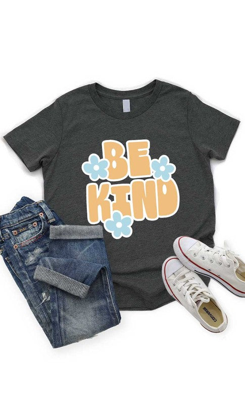 Groovy Flower Be Kind Kids Graphic Tee    Shirts & Tops Kids Kissed Apparel- Tilden Co.
