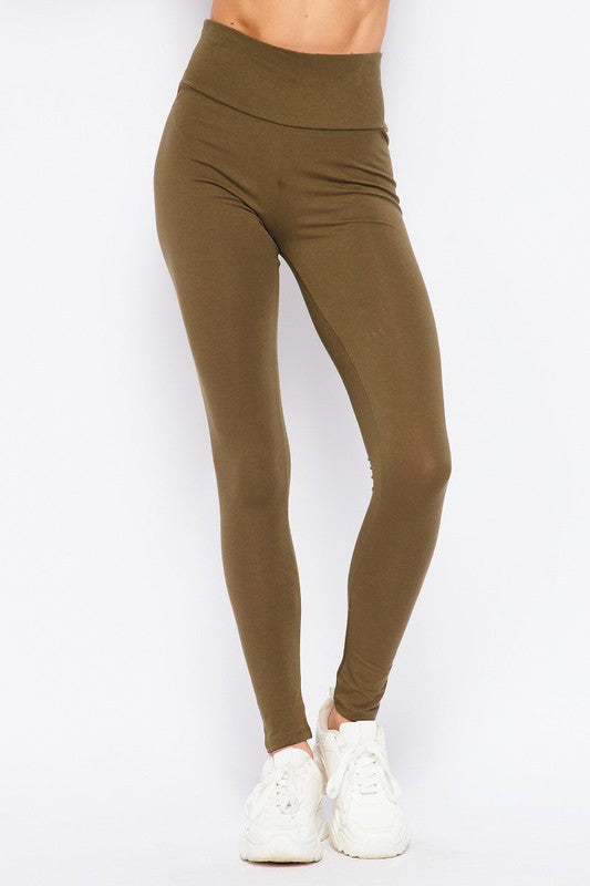 brown cotton leggings