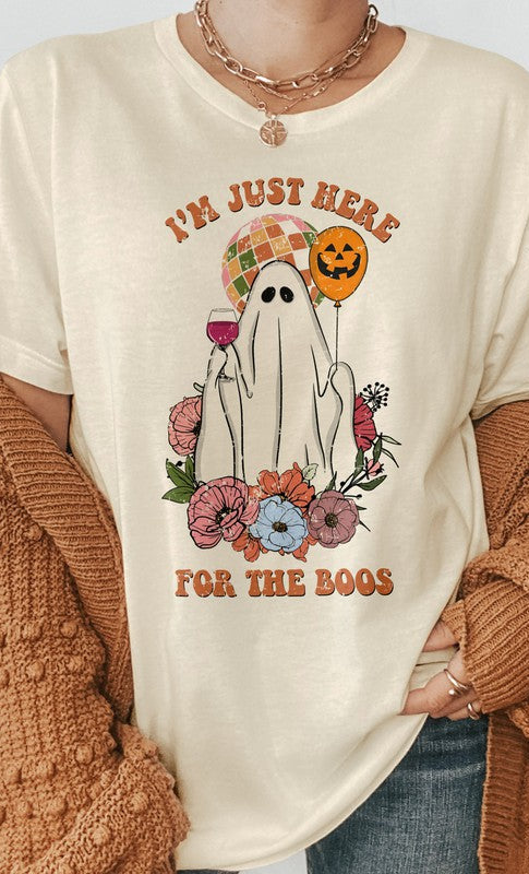 I'm Just Here For the Boos Graphic Tee - Final Sale    Shirts & Tops Rebel Stitch- Tilden Co.